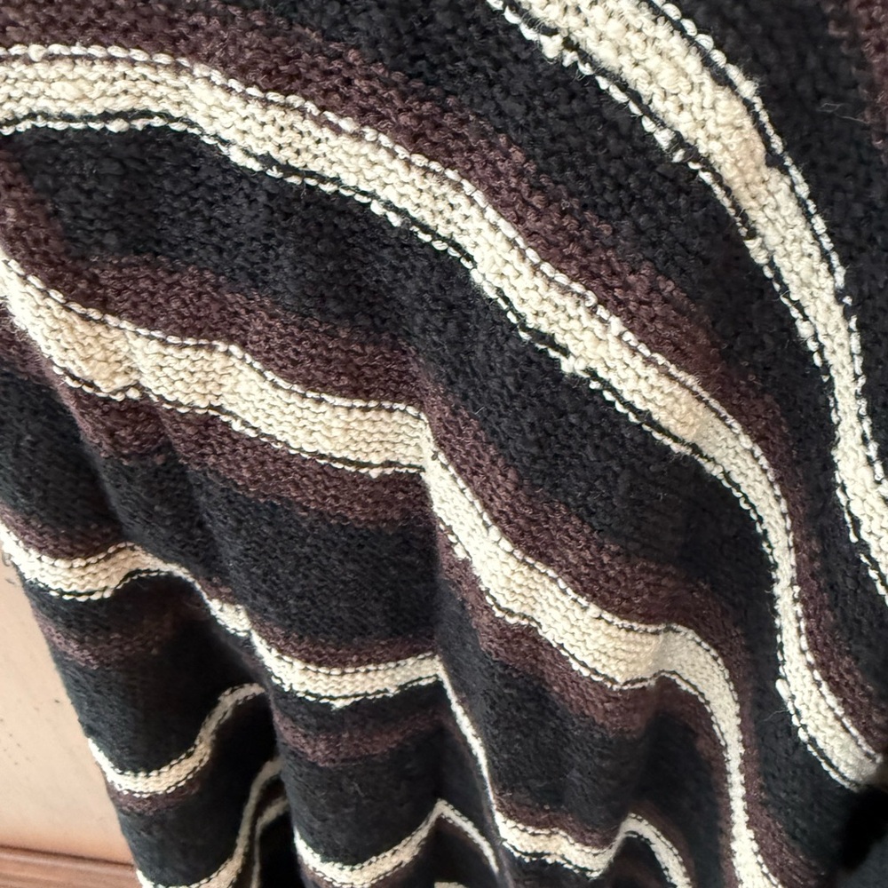 Tory Burch Black, Brown and Cream Striped Cardigan - Picture 3 of 3